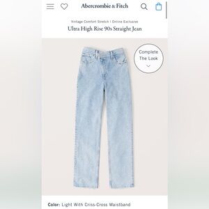 Abercrombie Ultra High Rise 90s Straight Jean